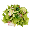 Салат з капусти, редиски та огірка зі сметаною